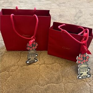 Cartier Luxurious Red Shopping Bags